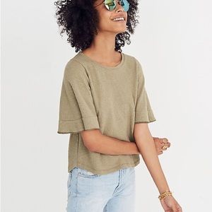 Madewell Texture and Thread Flutter Sleeve Top